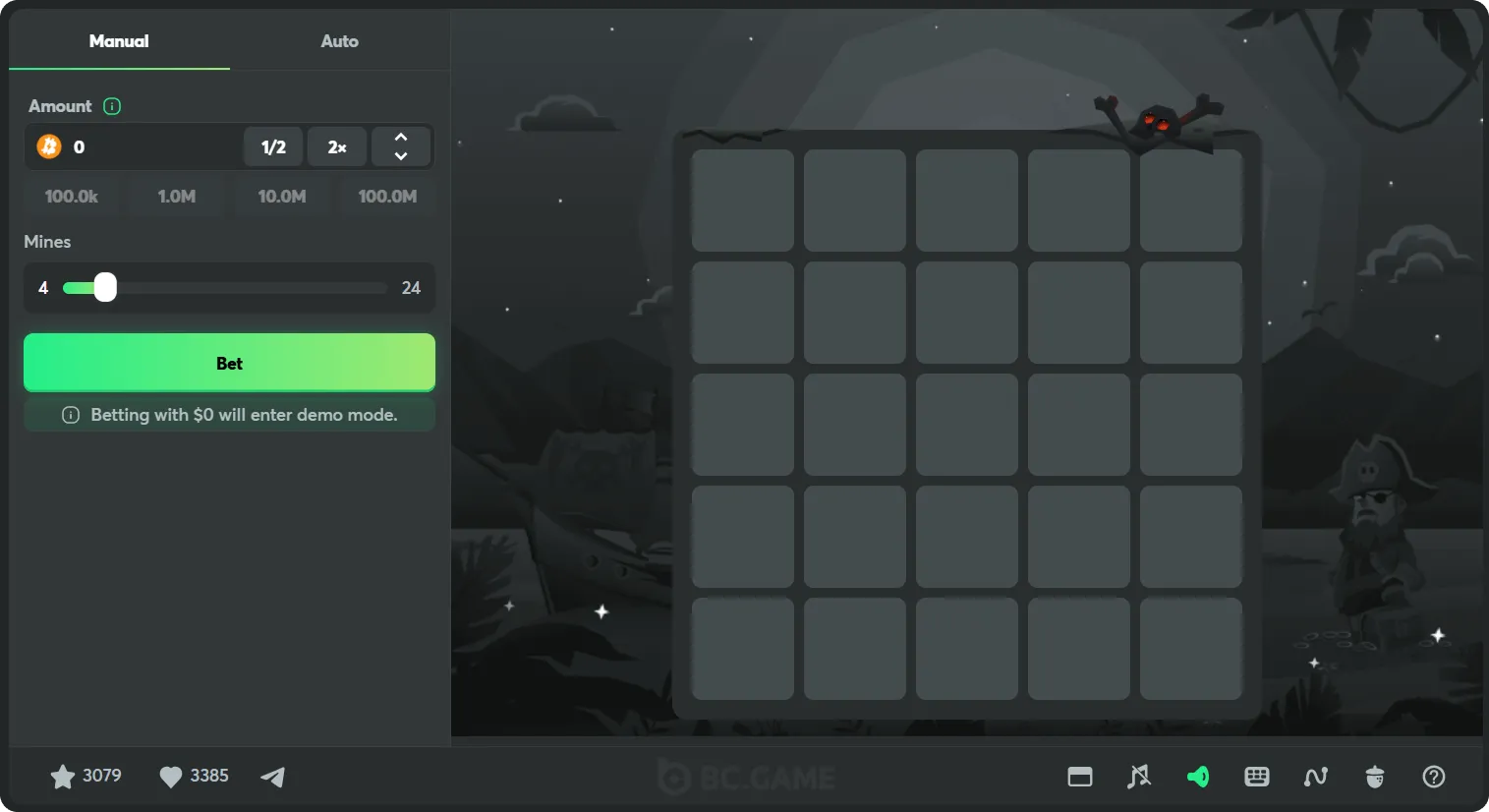 bc game casino originals mines demo screenshot